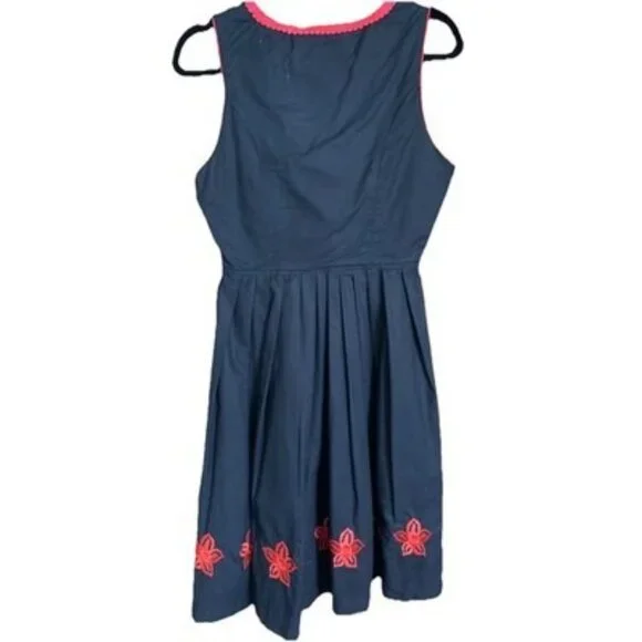 Vintage 1960s 1970s DIRNDL Black Red Floral Embroidered Corset Goth Size 36 - Picture 6 of 9